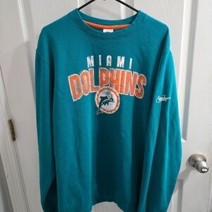 Vintage Nike Miami Dolphins Teal Sweatshirt Size XXL